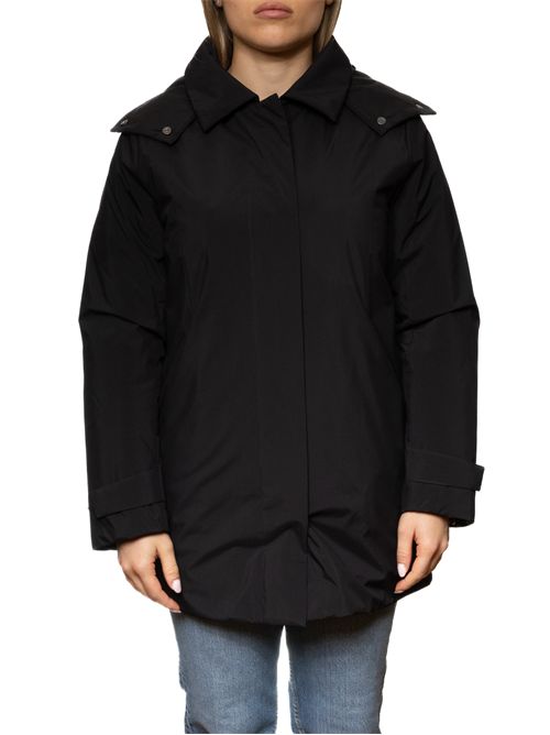 Giaccone donna in tessuto cotone nylon colore nero